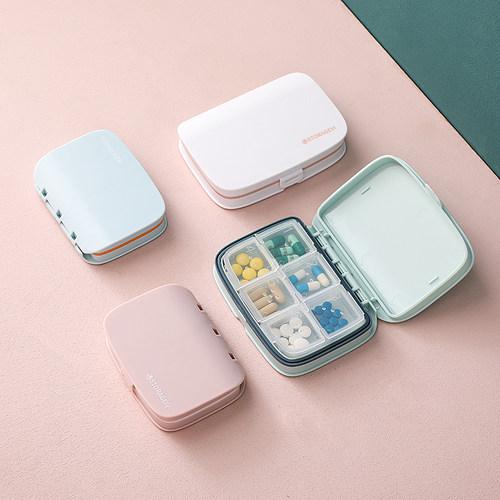 药盒便携分药器7天早中晚分装药盒随身小号盒子迷你药品收纳盒 - 图2