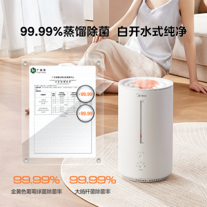 美的热蒸发加湿器暖雾家用轻音卧室