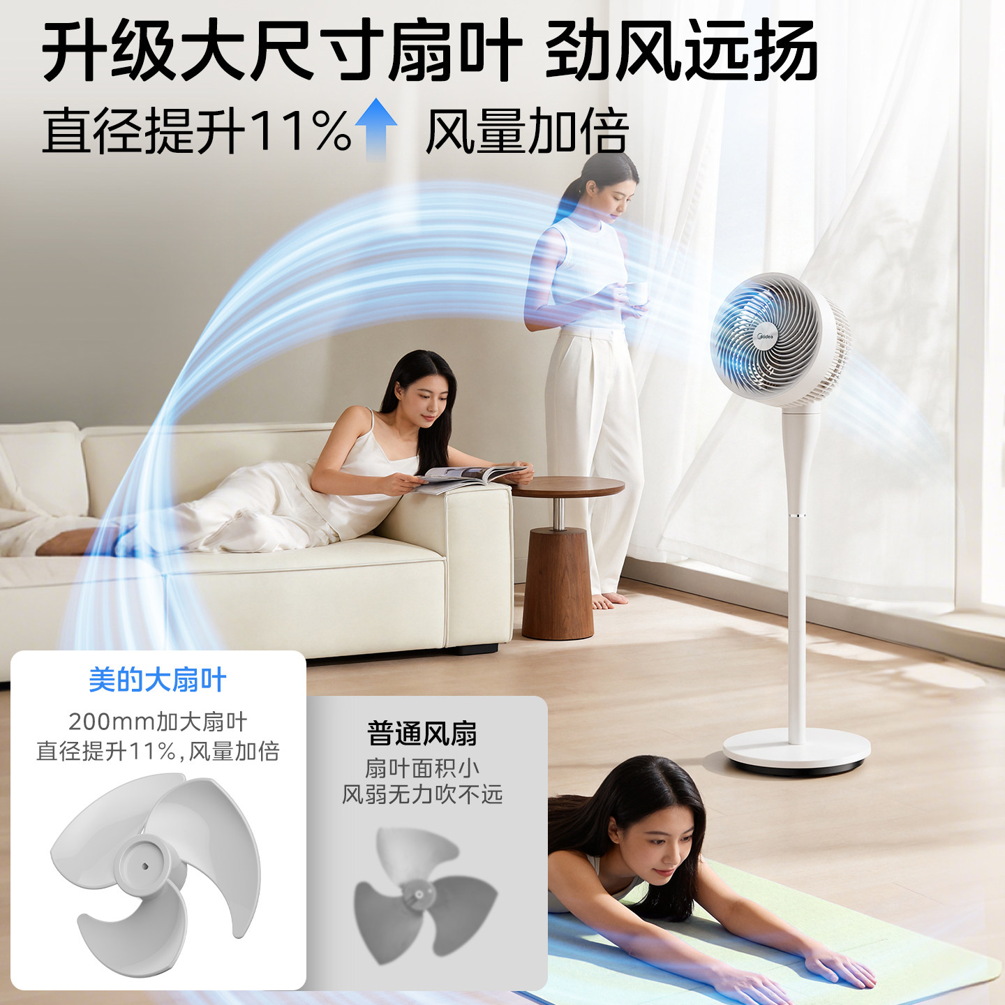 Midea air circulation fan with high wind power