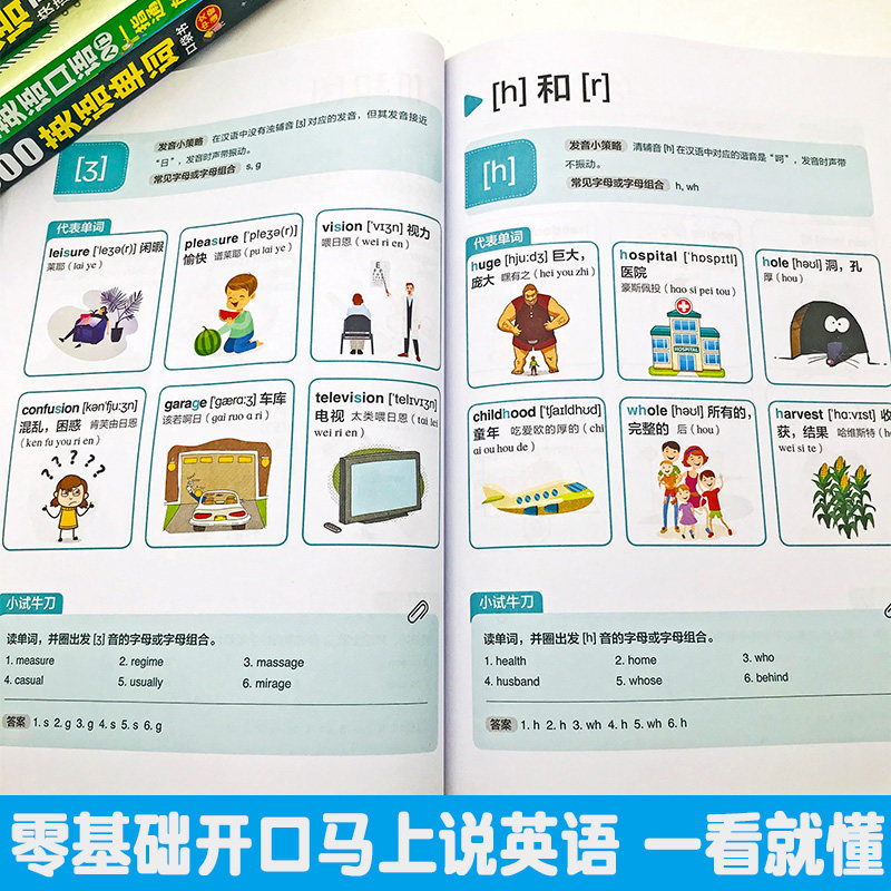 4册中文谐音英语口语马上说+旅游入门+8000英语单词+会中文就会说英文零基础英语自学入门成人日常交际英语口语书籍学习神器训练
