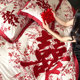 Big Double Emotional Wedding Four-Piece Set of Cotton 100 Long-Long-Low Cotton Print Red Wedding Quilt Cover Bed Sheet
