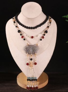 古风汉服新中式璎珞项链项圈串珠