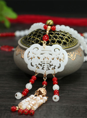 汉服璎珞项链古风长款流苏