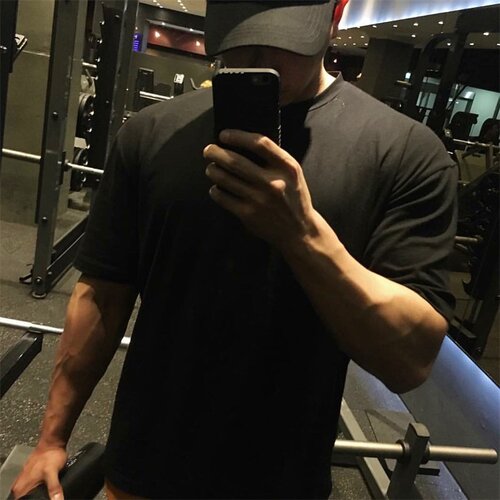 肌肉健身衣男潮牌运动T恤短袖透气春夏季兄弟宽松跑步训练上衣服 - 图2