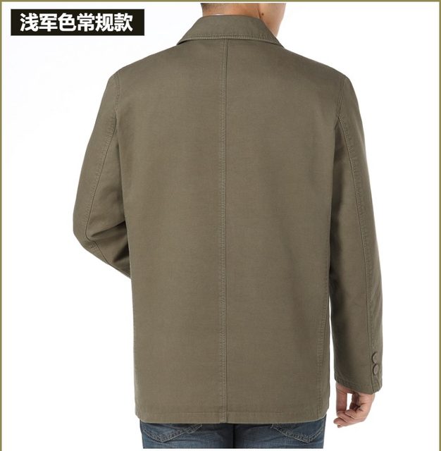 Spring men's jacket middle-aged cotton button-down jacket