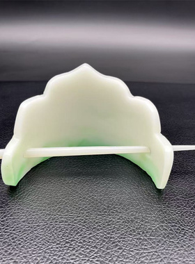 仿玉翠青兽面发冠发饰头饰