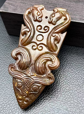 仿古双龙玉佩玉坠龙纹玉佩玉坠