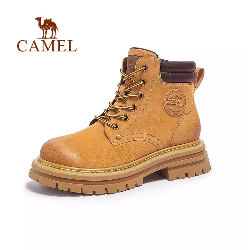 骆驼马丁靴女鞋2024夏季新款踢不烂大黄靴女机车户外登山工装靴子,淘宝优惠券,粉丝福利购,淘宝优惠卷