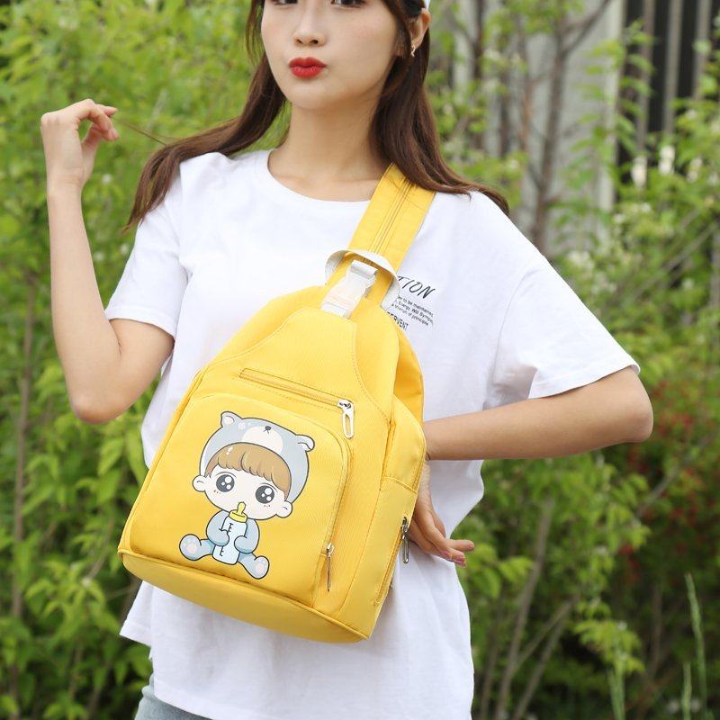 可斜挎双肩母婴包卡通尿不湿尿片 派茜双肩背包