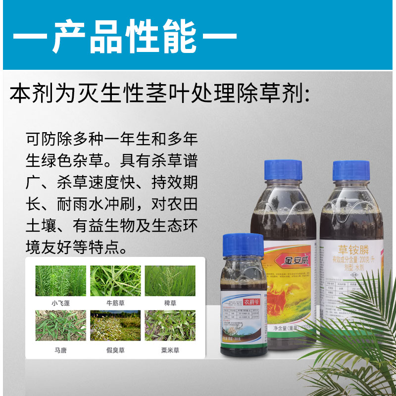 金安威草铵膦20%滨农除草剂果园荒地牛筋草小飞蓬非耕地杂草除草-图0