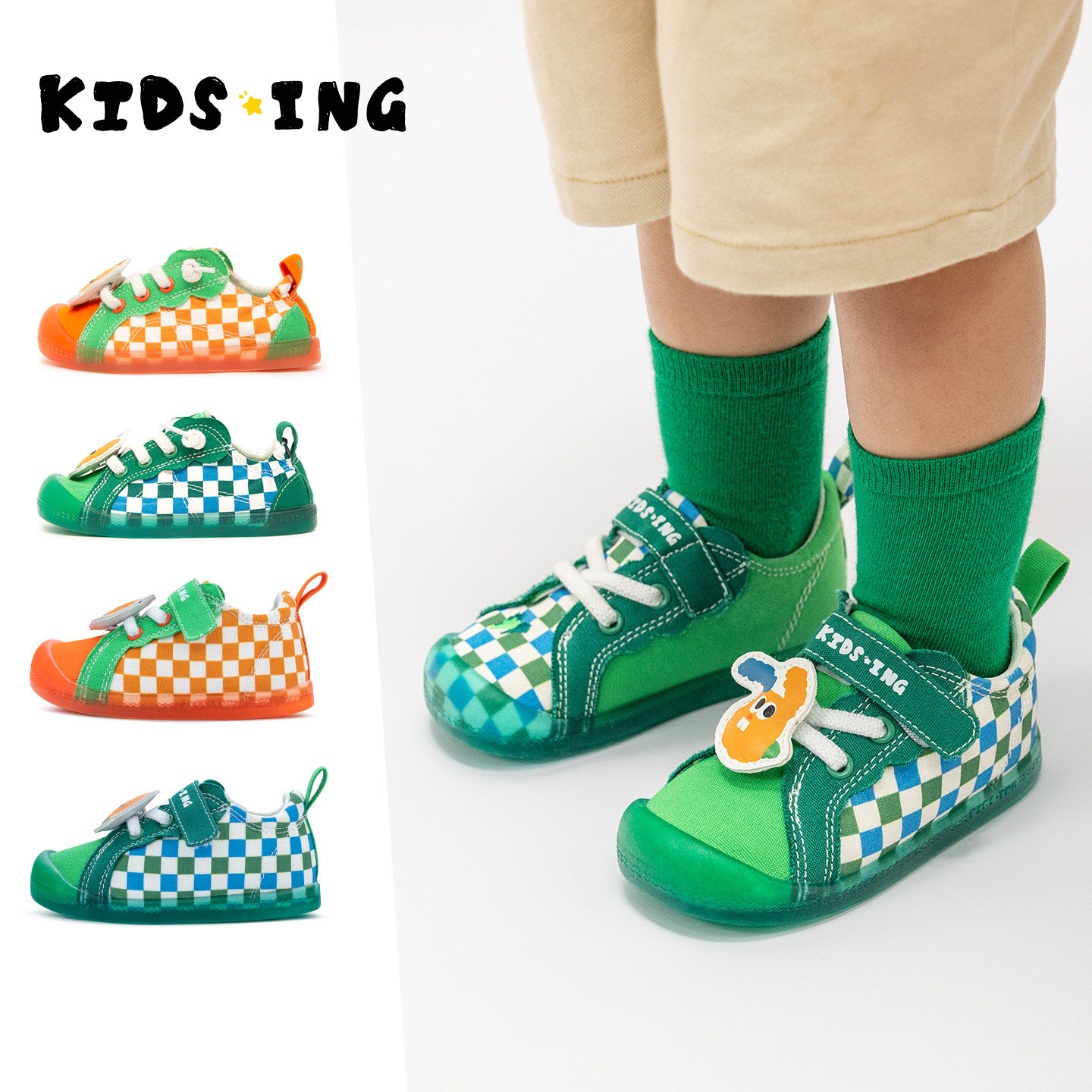 kidsing可迪星儿童帆布鞋春季男女童中大童一脚蹬亲子鞋宝宝布鞋,淘宝优惠券,粉丝福利购,淘宝优惠卷