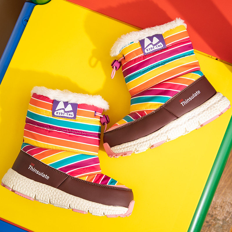 kidsing可迪星女童雪地靴冬季宝宝小童儿童加绒防水防滑棉鞋棉靴,淘宝优惠券,粉丝福利购,淘宝优惠卷