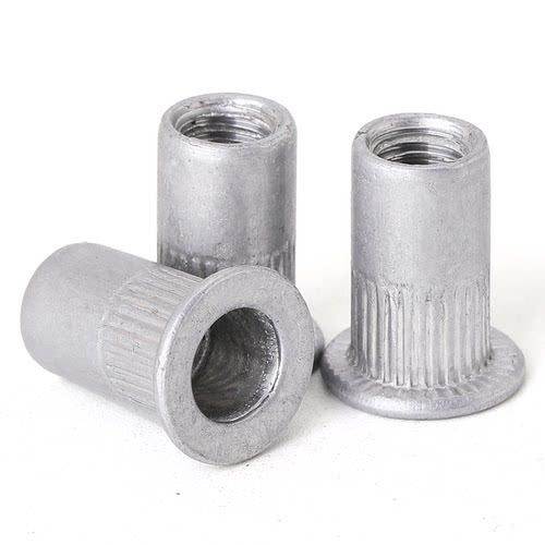 铝合金拉铆螺母铝制平头竖纹拉帽沉头拉卯柳螺母M3M4M5M6M8M10 - 图2