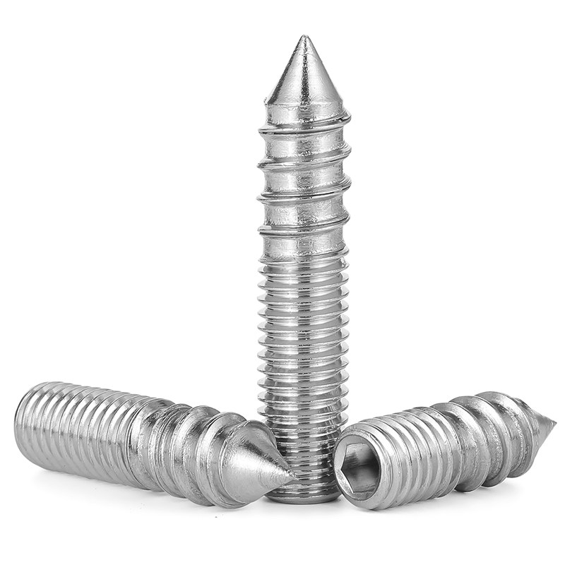 TRB 304不锈钢内六角螺钉尖尾双头牙自攻螺丝家具连接件M4M5M6M8 - 图1