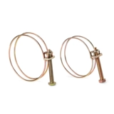 Двойной стальной проволочный хомут, хомут для шланга водяного насоса, прочный хомут для шланга, оцинкованный усиленный фиксатор, тяжелый хомут для труб