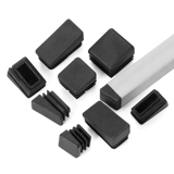 PE пластиковая квадратная скошенная внутренняя заглушка, регулируемая квадратная трубчатая заглушка, головка из нержавеющей стали, подставка для ног стола и стула, скошенная крышка, оцинкованная