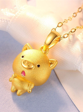 q萌小猪沙金银转运珠小呆原创diy