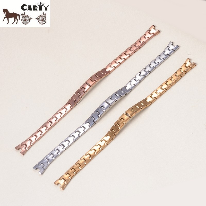 carty乌钢手表带雷诺天王钨钢表带 carty配件