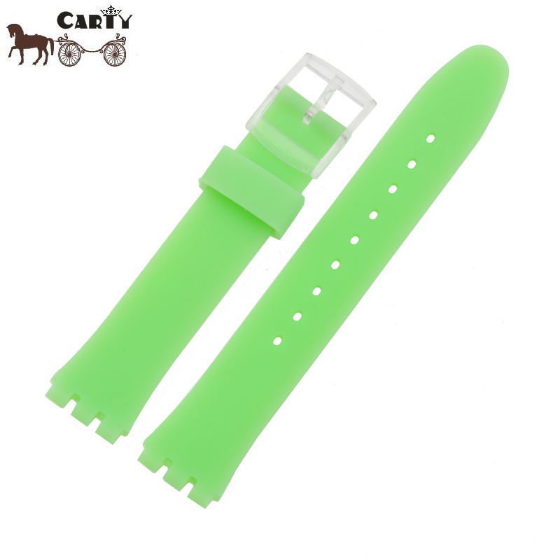 carty硅胶表带配件斯沃琪胶表带 carty配件
