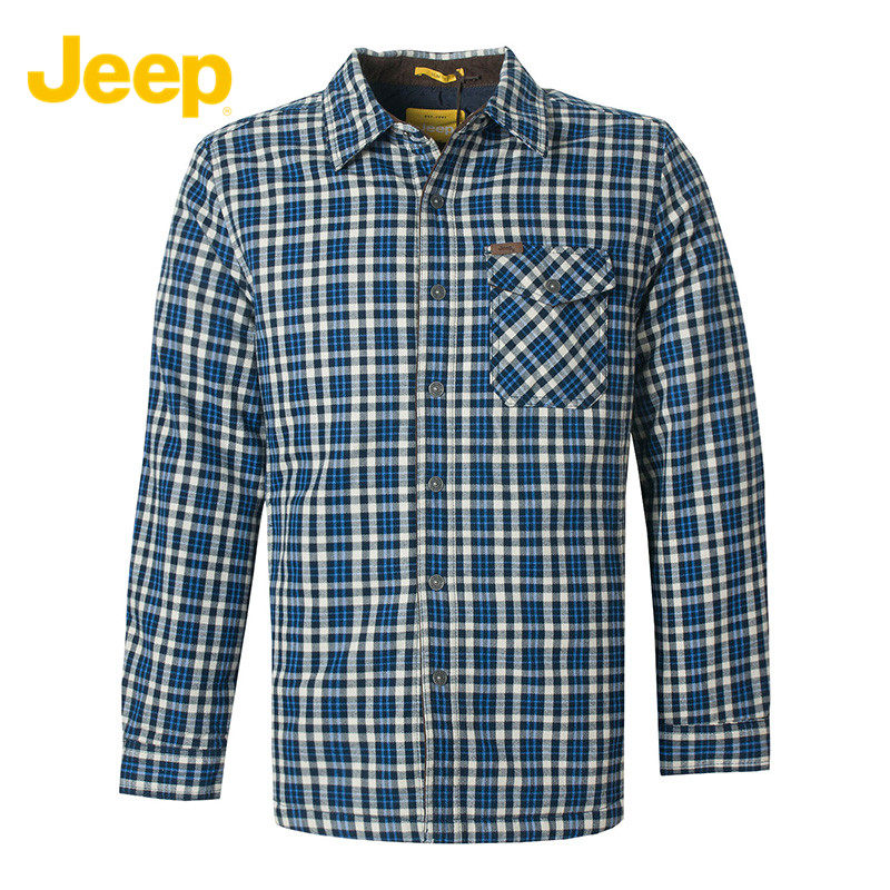 jeep /吉普男士户外休闲翻领棉服 恒烨服饰棉衣