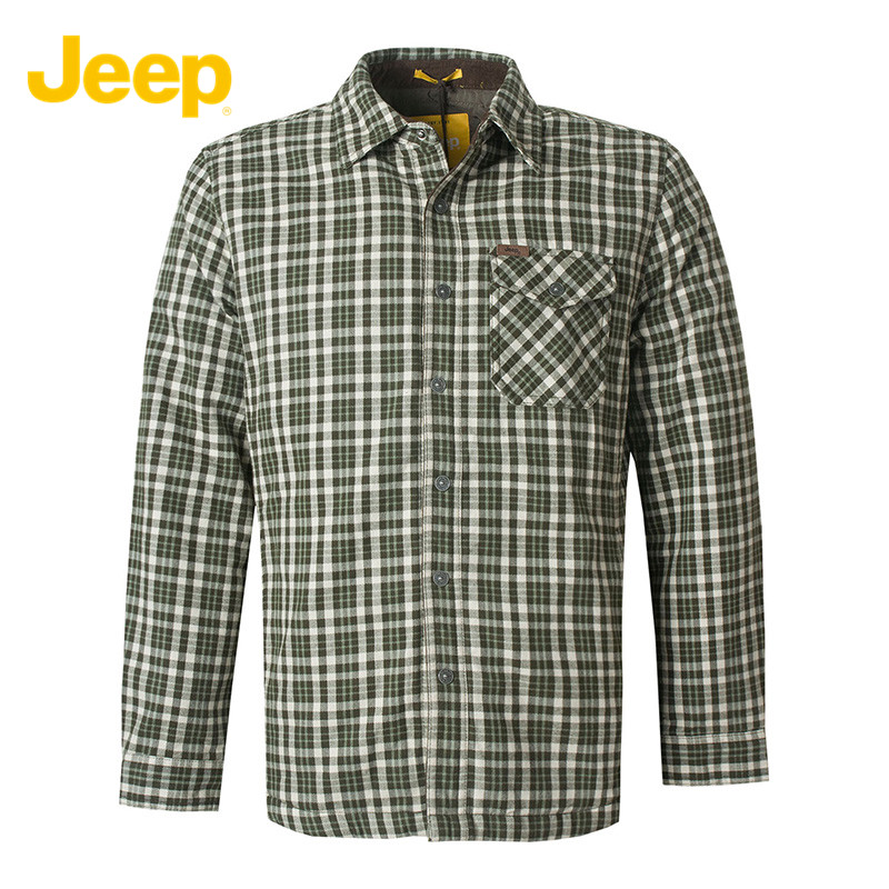 jeep /吉普男士户外休闲翻领棉服 恒烨服饰棉衣