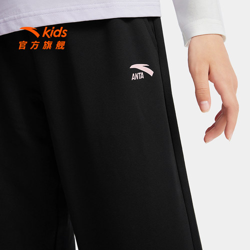 安踏儿童男女童针织运动长裤2026春季新款舒适百搭中大童速干裤子 - 图3