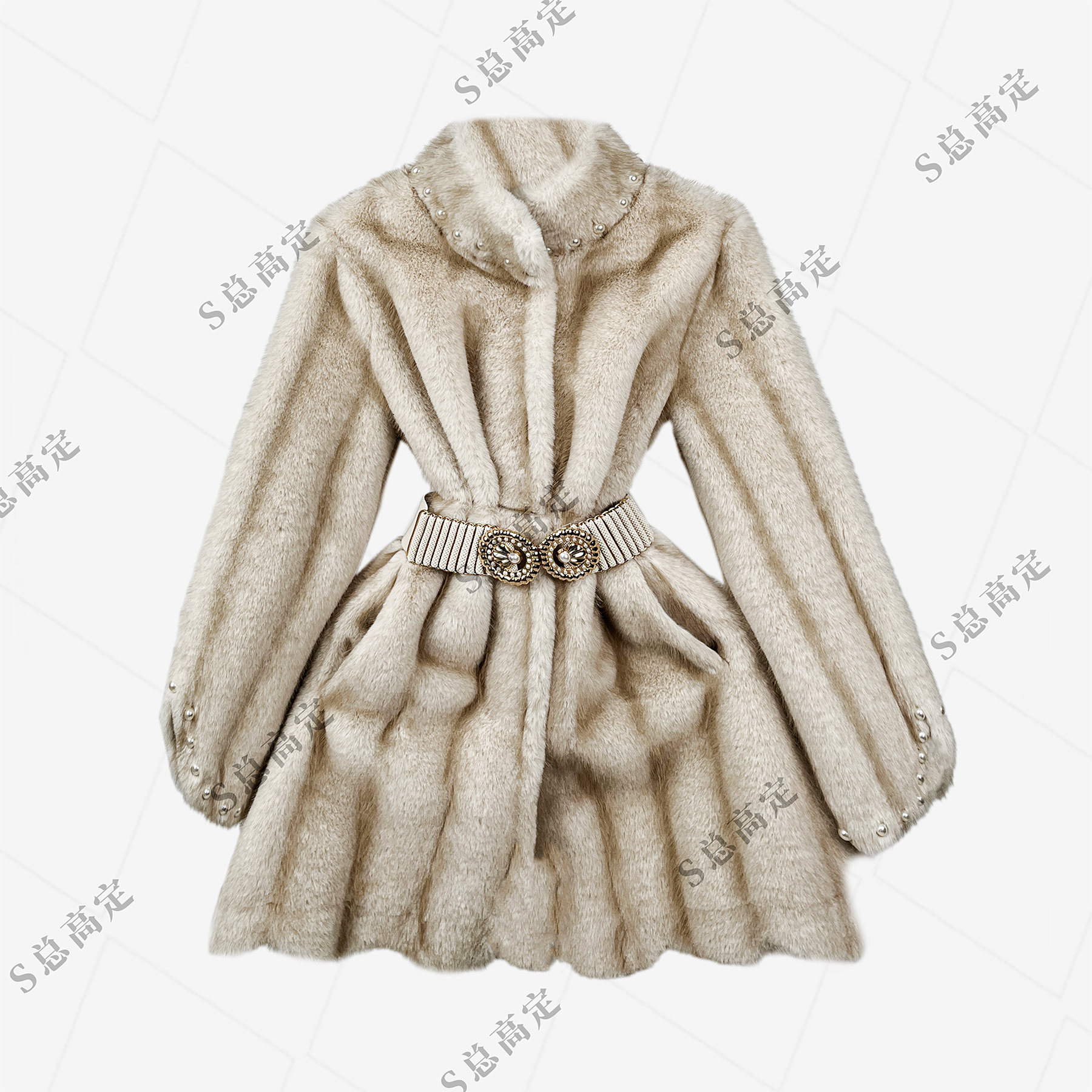 【高定】韩系轻奢高级感立领微下摆设计束腰显瘦短外套D0299,淘宝优惠券,粉丝福利购,淘宝优惠卷