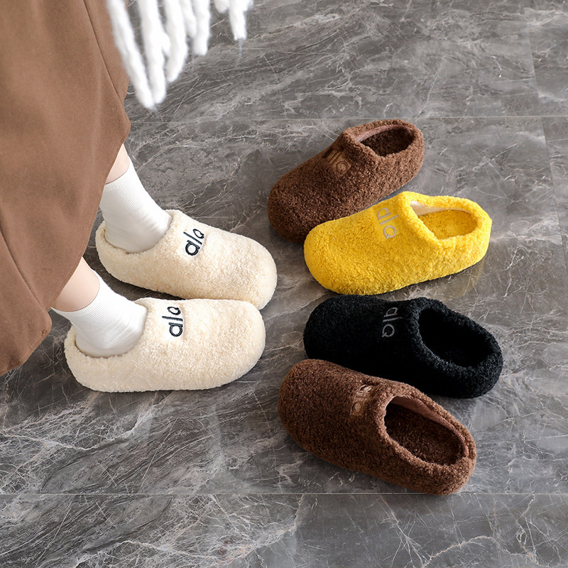 巨好看半托毛毛拖鞋女外穿2025冬季一脚蹬保暖居家包头棉拖鞋34码,淘宝优惠券,粉丝福利购,淘宝优惠卷