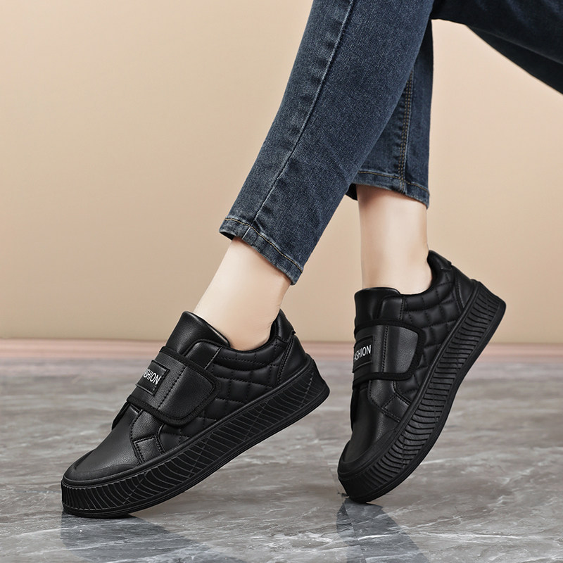 魔术贴运动板鞋女款2025秋季休闲饼干鞋大码41—43防滑通勤工作鞋,淘宝优惠券,粉丝福利购,淘宝优惠卷