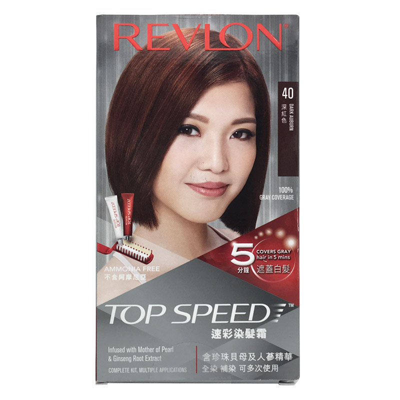 持久亮麗REVLON露華濃速彩染髮霜染髮劑不傷發遮蓋白髮正品
