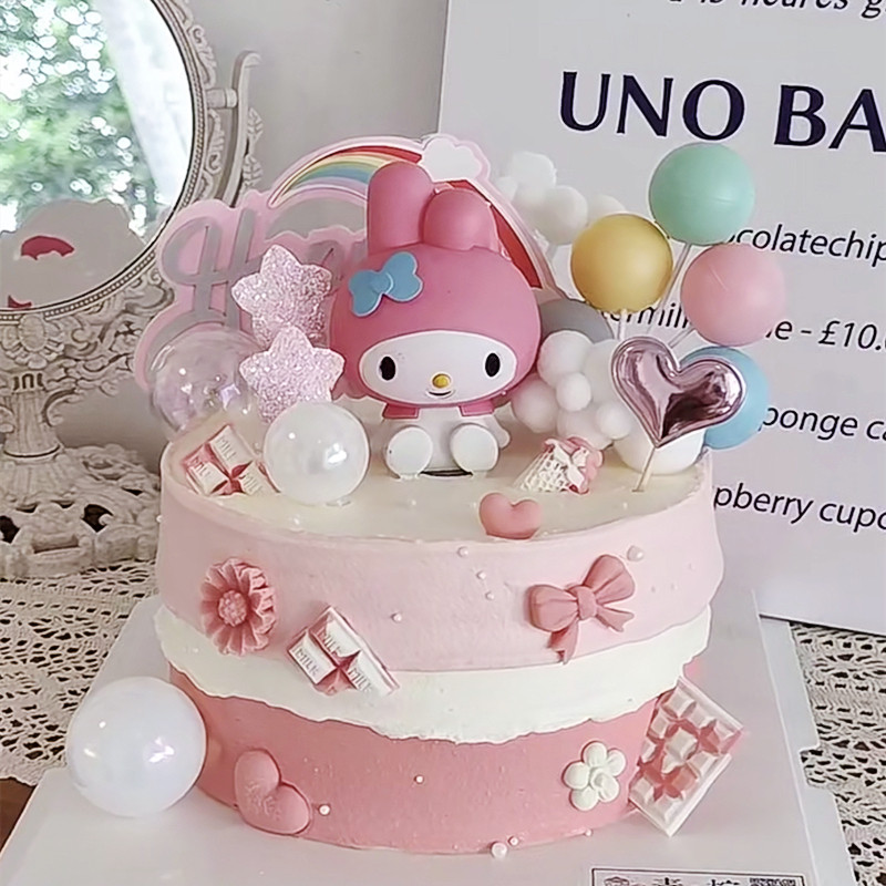 美乐蒂蛋糕装饰摆件网红KT凯蒂猫库洛米玉桂狗女孩生日甜品台插件,淘宝优惠券,粉丝福利购,淘宝优惠卷