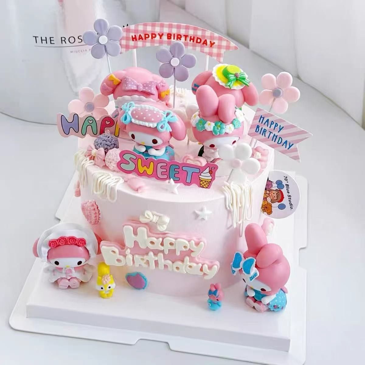 美乐蒂蛋糕装饰摆件网红KT凯蒂猫库洛米玉桂狗女孩生日甜品台插件,淘宝优惠券,粉丝福利购,淘宝优惠卷
