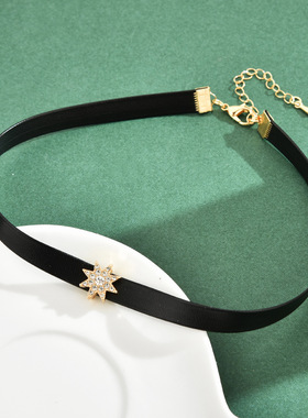 星星月亮项圈可调节女