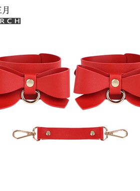 皮质蝴蝶结颈饰女铃铛choker项圈