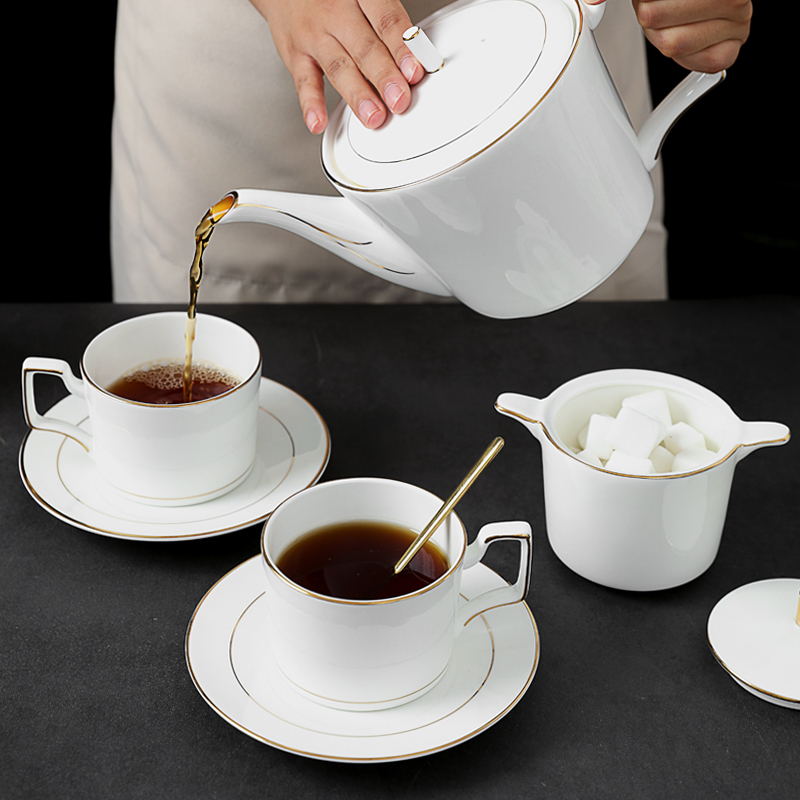 英式骨瓷咖啡杯套装下午茶具咖啡具套装陶瓷家用欧式红茶杯整套 - 图1
