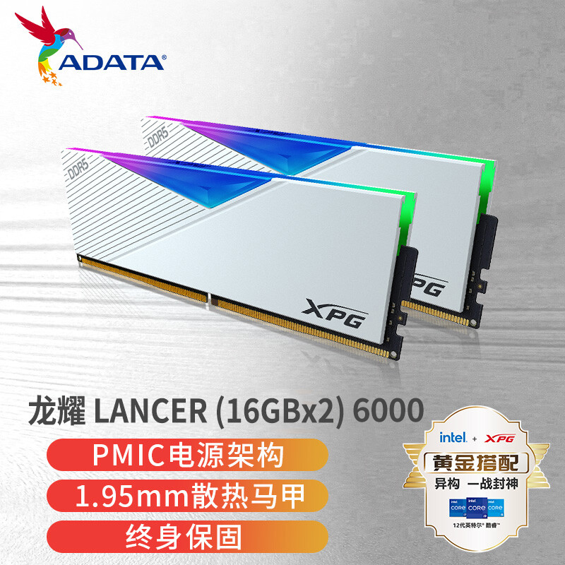 威刚XPG威龙DDR5内存条16G 32G 6000/6400台式机电脑RGB灯条 D500 - 图0