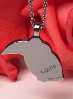 梦克拉钨金吊坠啄木鸟男女款