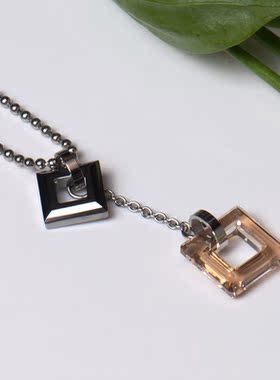 梦克拉钨金吊坠项链设计感高级感