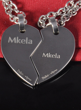 时尚风男女款钨金情侣吊坠