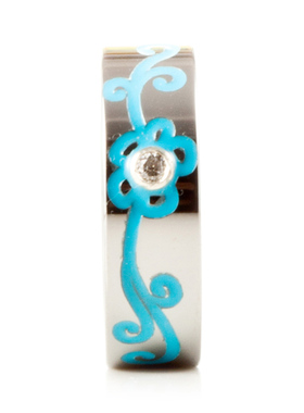 梦克拉钨金戒指 青花