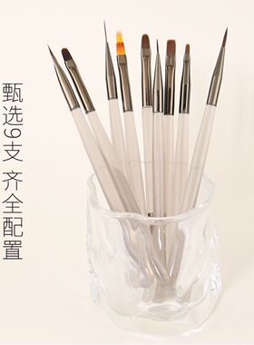 冰灰双头美甲光疗拉线笔