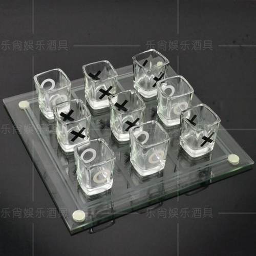 休闲娱乐XO酒杯九宫格棋井字棋茶餐厅娱乐酒具喝酒酒吧游戏玩具 - 图1