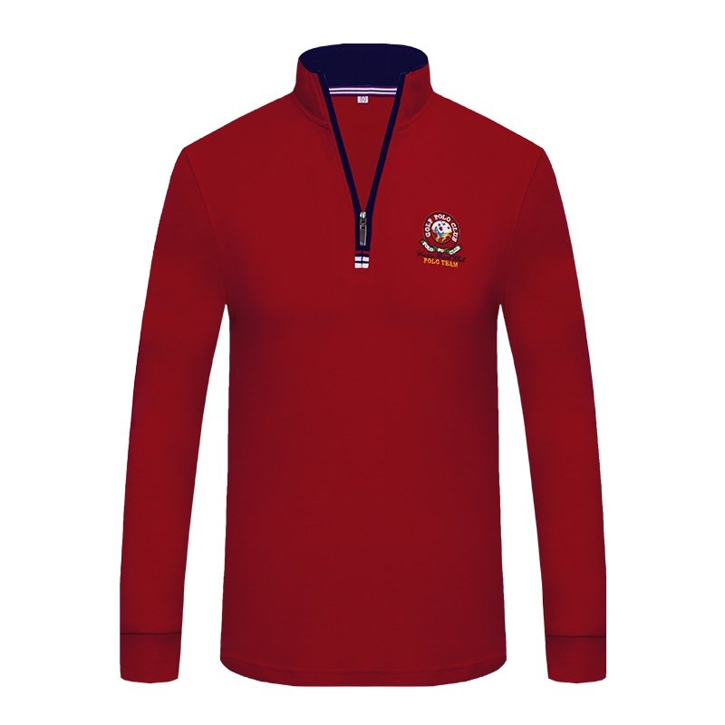 立领半拉链长袖t恤男装高领POLO衫纯棉上衣服中年爸爸高档秋冬季,淘宝优惠券,粉丝福利购,淘宝优惠卷