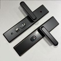 SJ719] security door multifunctional black gold handle stainless steel convertible panel