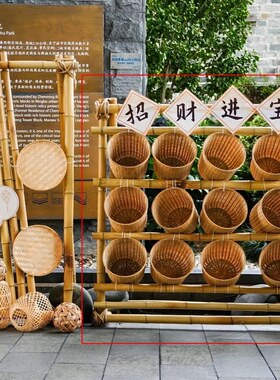 古风竹架手工防腐防水美陈摊位