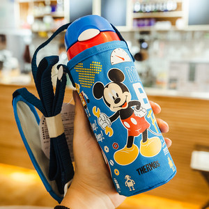 日本膳魔师儿童保温杯带吸管婴儿迪士尼水杯宝宝吸管杯外出水壶