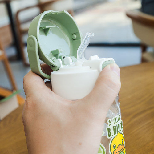 膳魔师吸管杯小黄鸭儿童水杯幼儿园宝宝水壶直饮杯上学专用夏季 - 图2