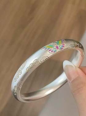 「诗画云蝶」新中式手镯琅彩蝴蝶