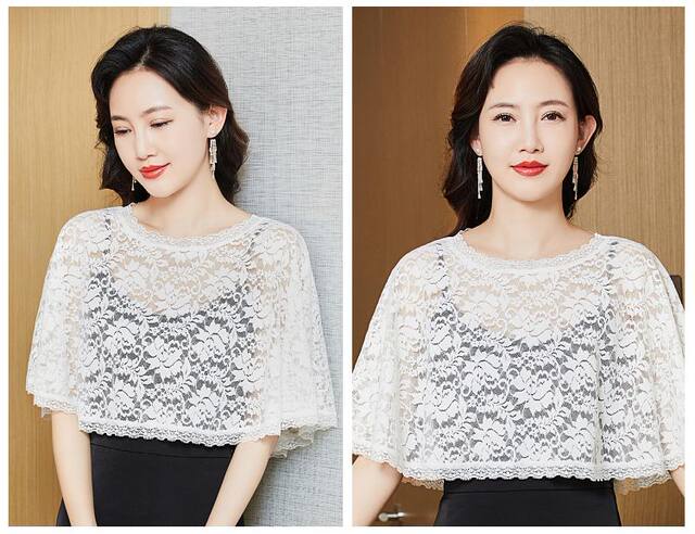 Lace sunscreen shawl ແມ່ cloak ພາກຮຽນ spring ແລະ summer ກັບ skirt cheongsam cloak ສຸດທິ infrared ກັບ jacket ຂອງແມ່ຍິງ cardigan