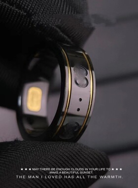 高版本家双G黑白陶瓷复古戒指带芯片蜜蜂星球男女同款情侣戒指